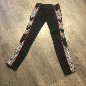 Rag & Bone Raja Embroidered Skinny Jeans in Midnight Navy Size 25 Please Read